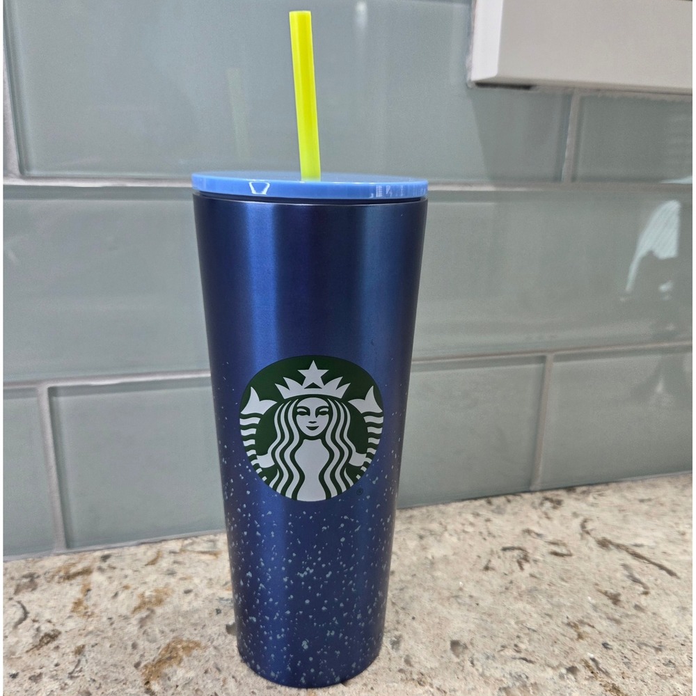Starbucks 2020 Dora Blue Stainless Steel Tumbler 24 oz‎ Yellow Straw